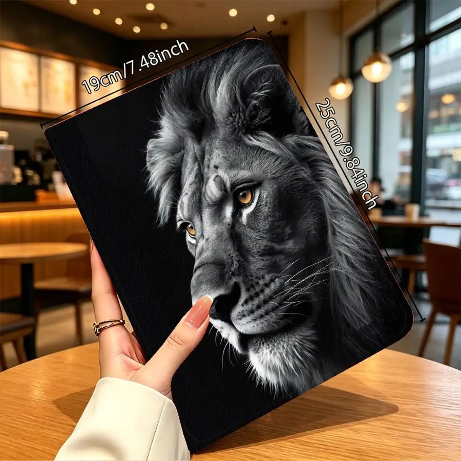 With Pencil Holder Case for Xiaomi Pad 5 6 7 8 Pro Pad 6s Pro 7 Ultra Redmi Pad SE K Pad 8.8 9.7 12.4 Inch Fierce Lion