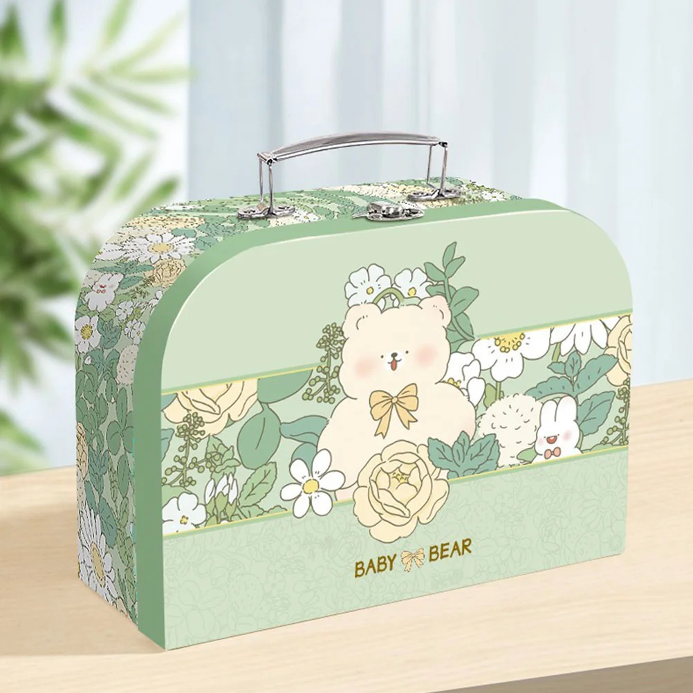 

Small Souvenir Boxes Portable Storage Wedding Ceremony Decorations Decorative Suitcase for Home Stationery Paperboard Suitcases