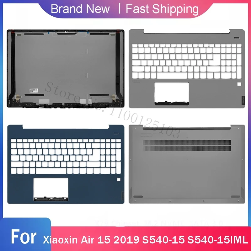 New Bottom Case For Lenovo Xiaoxin Air 15 2019 S540-15 S540-15IML Laptop LCD Back Top Cover Palmrest Upper Rear Lid Silver Blue