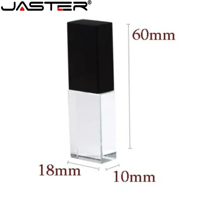 JASTER 패션 크리스탈 USB 2.0 플래시 드라이브, 방수 펜 드라이브, 크리에이티브 선물, 무료 커스텀 로고, 64GB, 32GB, 16GB, 8GB, 4GB