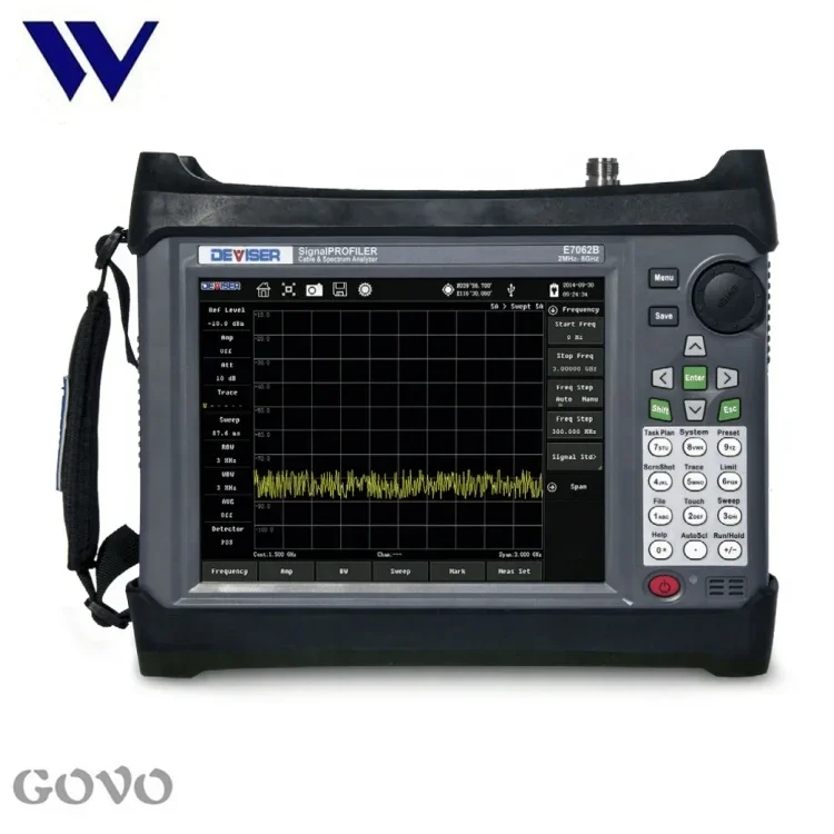 Feltaláló 8.4 hüvelykes Kivet Drótnélküli signalprofiler E7062B Spektrum analyzer 2mhz-6.1ghz RF analyzer vel VNA