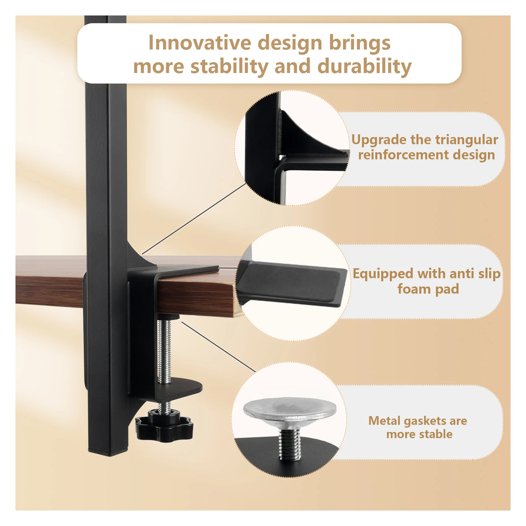 ارتفاع ذراع طاولة العناية بالكلاب قابل للتعديل، حامل لا للجلوس، تصميم مكون من ثلاثة أقسام مناسب للكلاب المتوسطة والصغيرة والقطط