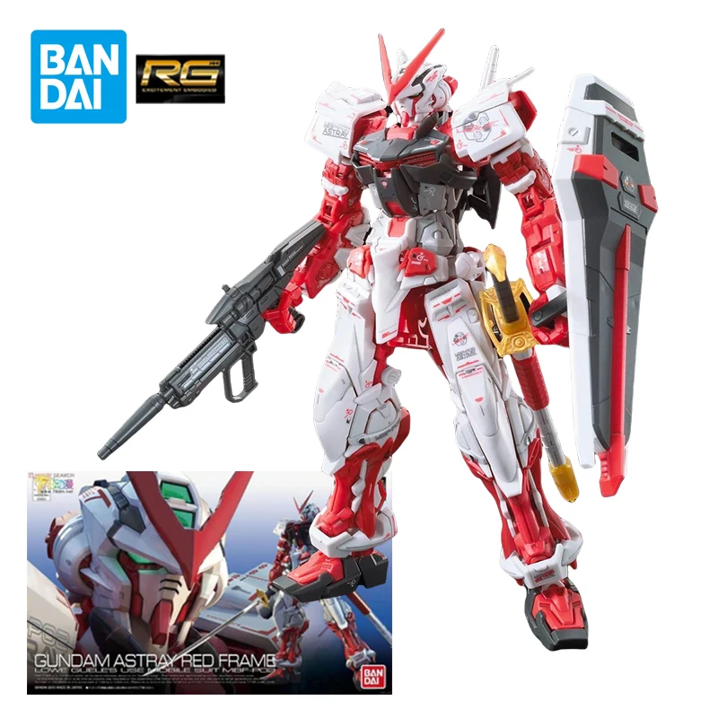 Bandai RG 1/144 scale MBF-P02 Gundam Astray Red Frame Action Figures Mobile Suit Gunpla Plastic Model Kit Toys for Boys Gift