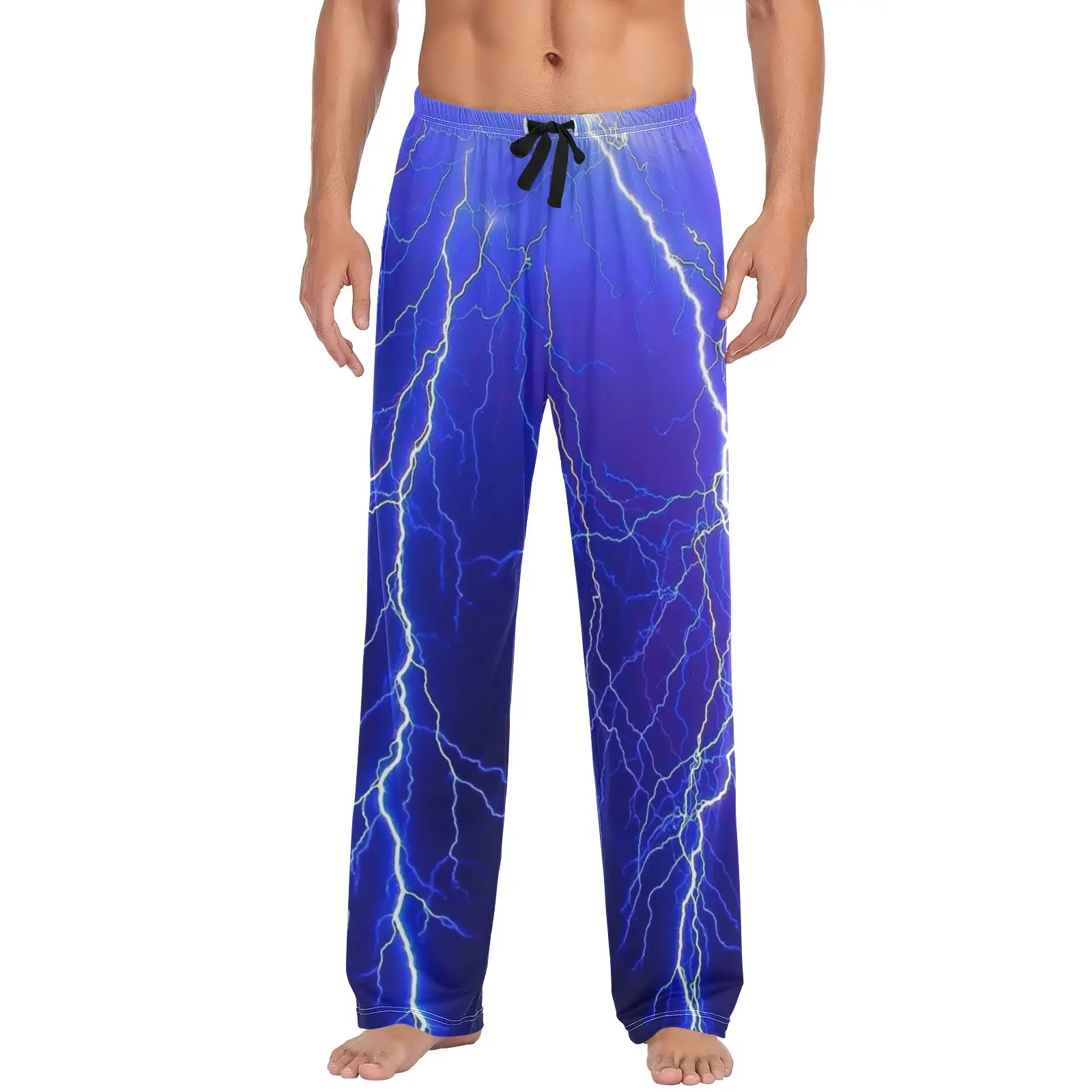 

Men's Modal Sleeping Pants Lightning Design Sleep Trousers Mens Pajama Bottoms Soft Sleepwear Pyjama Homewear 2022 Spring autumn