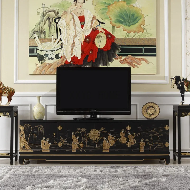 

Solid Wood Living Room TV Floor Cabinet Film and Television Cabinet
