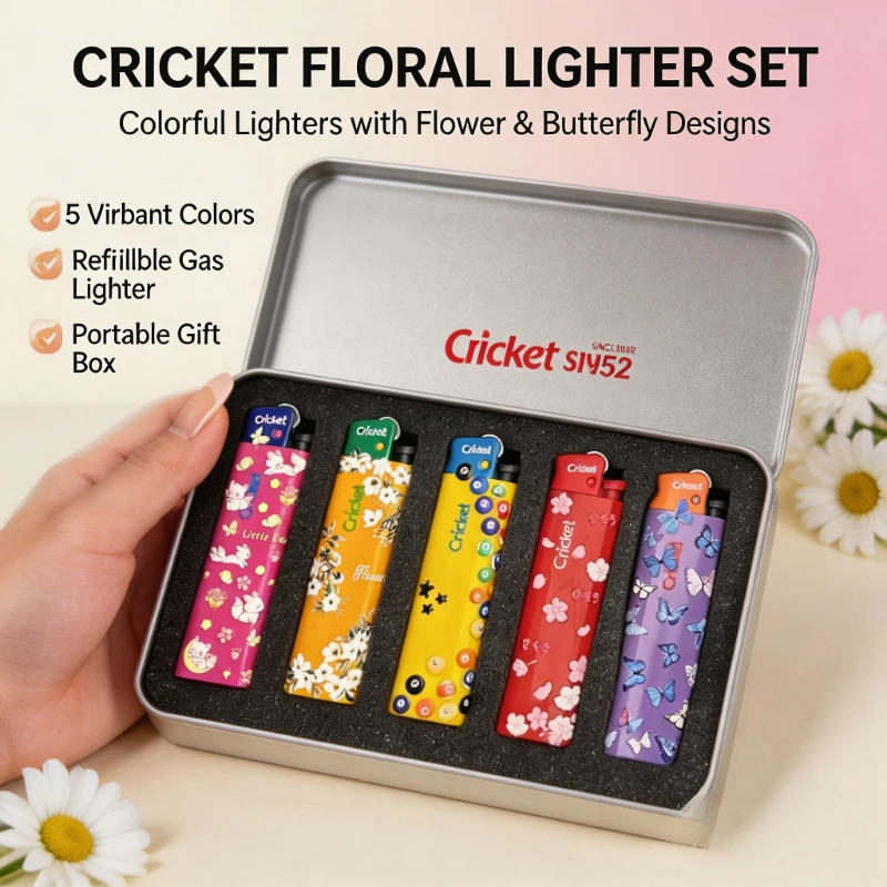 Disposable Explosion‑proof Open Fire Lighter, Grasshopper Cricket Authentic Design, Gift Flower Bouquet Present for Boyfriend