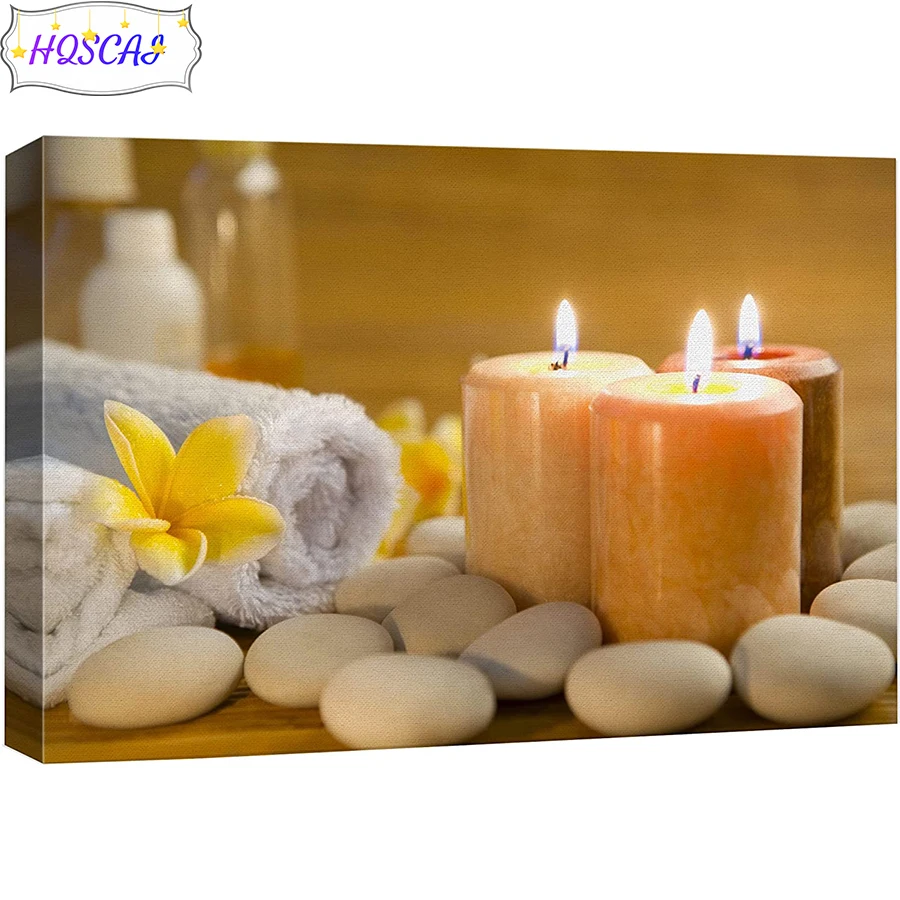 

DIY 5D zen, candle Diamond Painting Cross Stitch Kits Full round square drill Embroidery Mosaic Art Picture of Rhinestones Decor