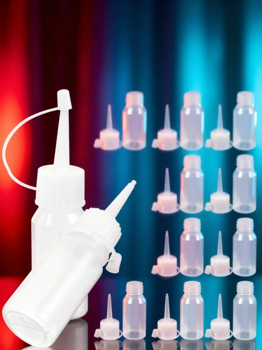 12Pcs Hair Dye Container with Precision Pointed Tip Refillable Pe Squeeze Bottle for Hair Coloring Scalp Oil Application Salon