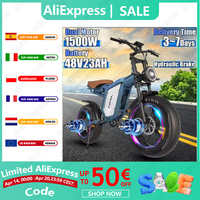 Jansno Electric Bike 1500W Dual Motor 48V23AH Lithium Battery Electric Bicycle Motorcycle Adult 20*4.0 Inch Fat Tire Snow E-bike