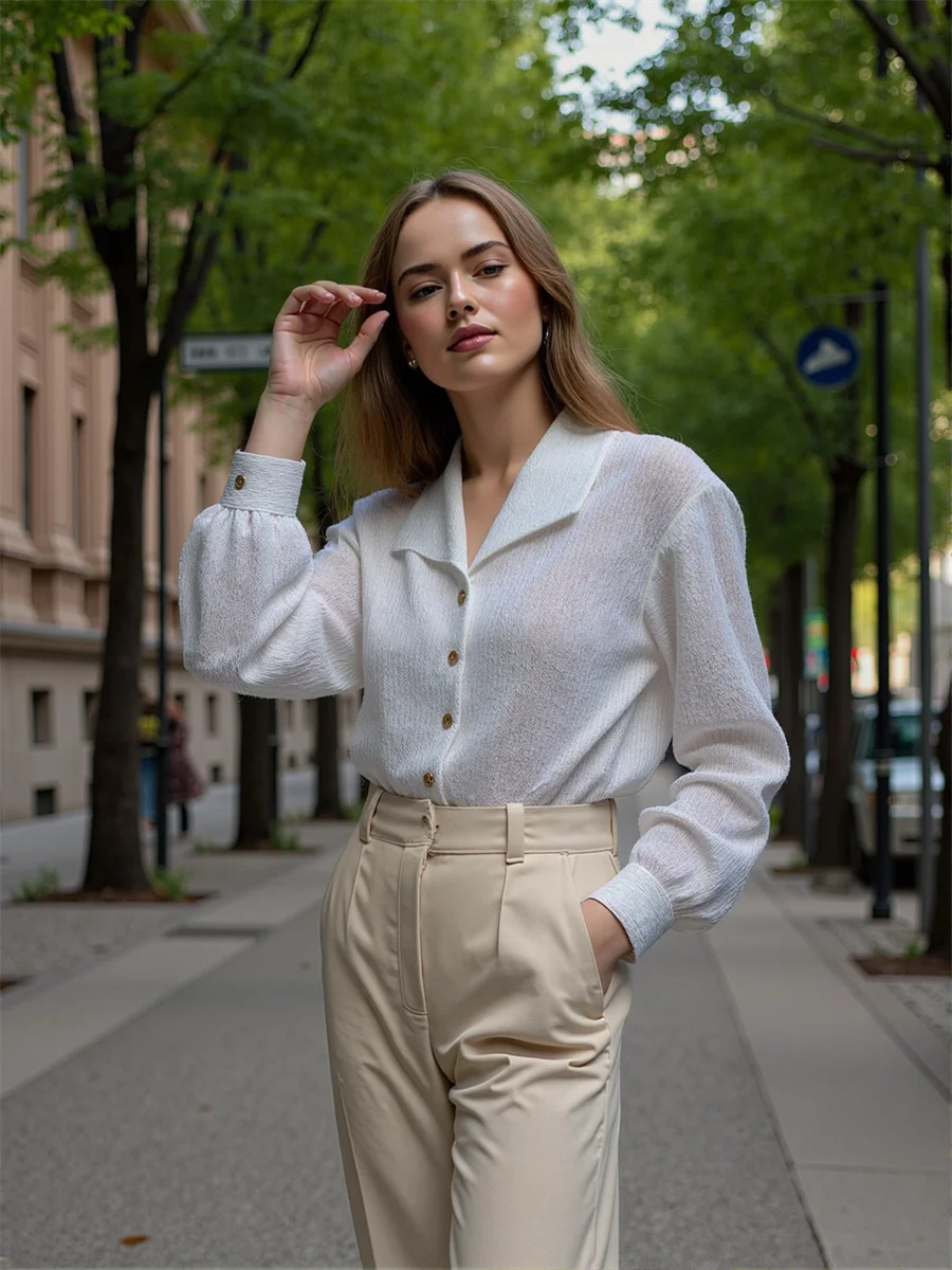 여성용 캐주얼 셔츠, 소녀용 블라우스, 겨울용 크롭 탑, 흡수성, 빠른 건조, 복부 조임, 통기성