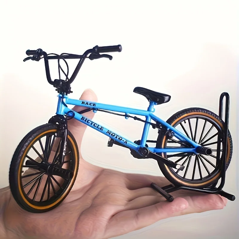 AliExpress NONE Premium 1/8 scale mini BMX finger bike - cast aluminum alloy, collectible toy for enthusiasts - three colors available