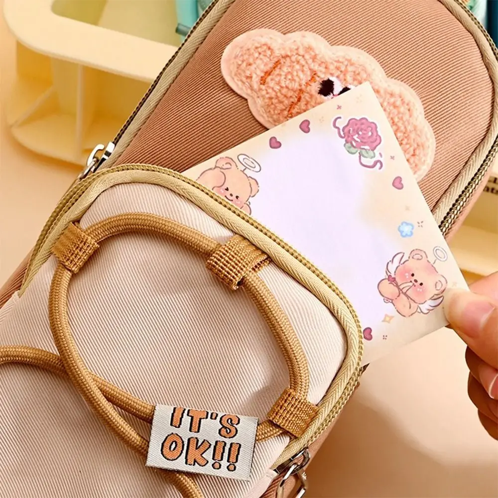 Drawstring Design Pencil Case Multilayer Multi-functional Stationery Storage Bag Large Capacity Dirty-proof Pen Box