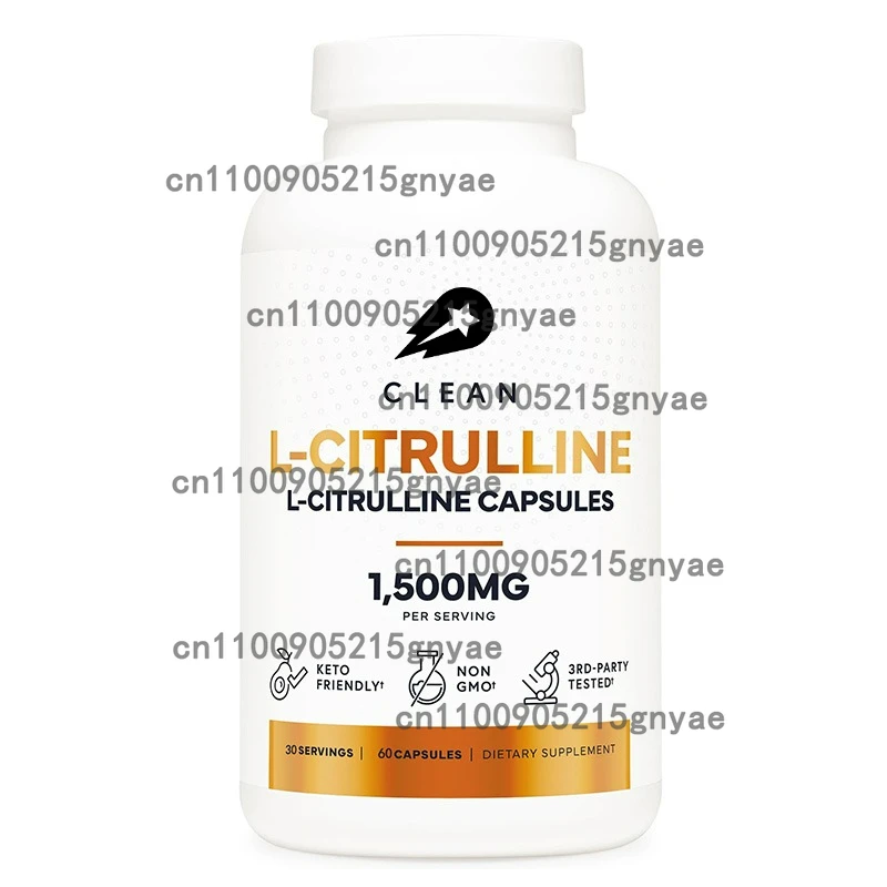 1500 Milligrams of L-citrulline Supplement (60 Vegetarian Capsules) - Endurance, Exercise Performance - Men's Supplement