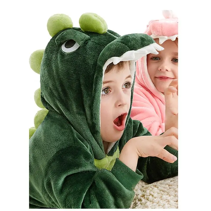 

Carnival Children Dinosaur Cosplay Costume Pajamas Jumpsuit Plush Boy Girl Nightgown Pajamas Cartoon Animal Daily Home Clothes