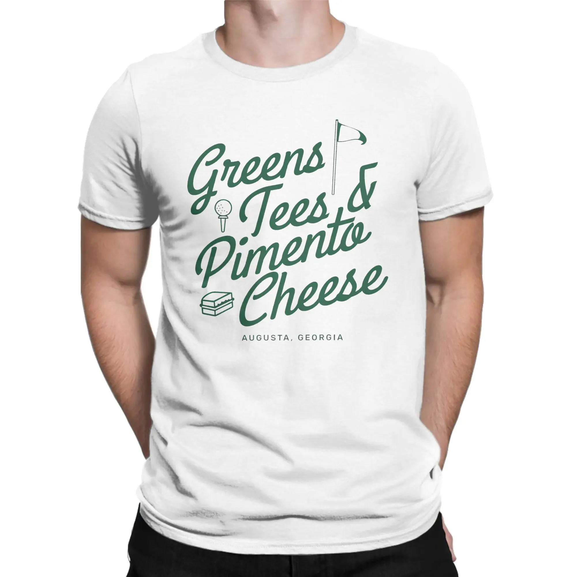 Greens Tees Pimento Cheese  Cotton T-Shirt For Men Summer  Vintage T Shirts Harajuku Tee Shirt Big Size Pattern Tops