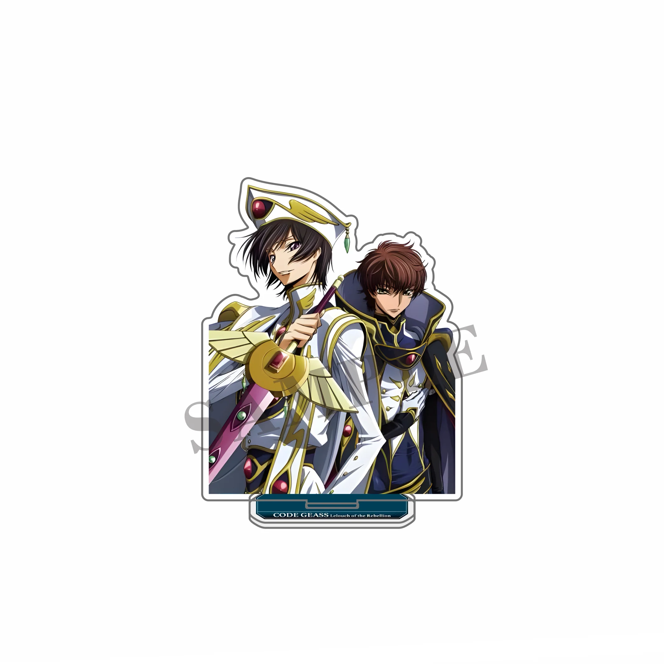 Code Geass: Lelouch of the Rebellion！High Transparency Double-Sided Printed Acrylic Stand Desktop ornaments Gifts keychain