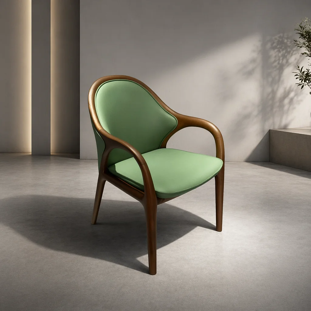 Modern Design Solid Wood Dining Chair Home Hotel Furniture With Leather For Hotel And Villa