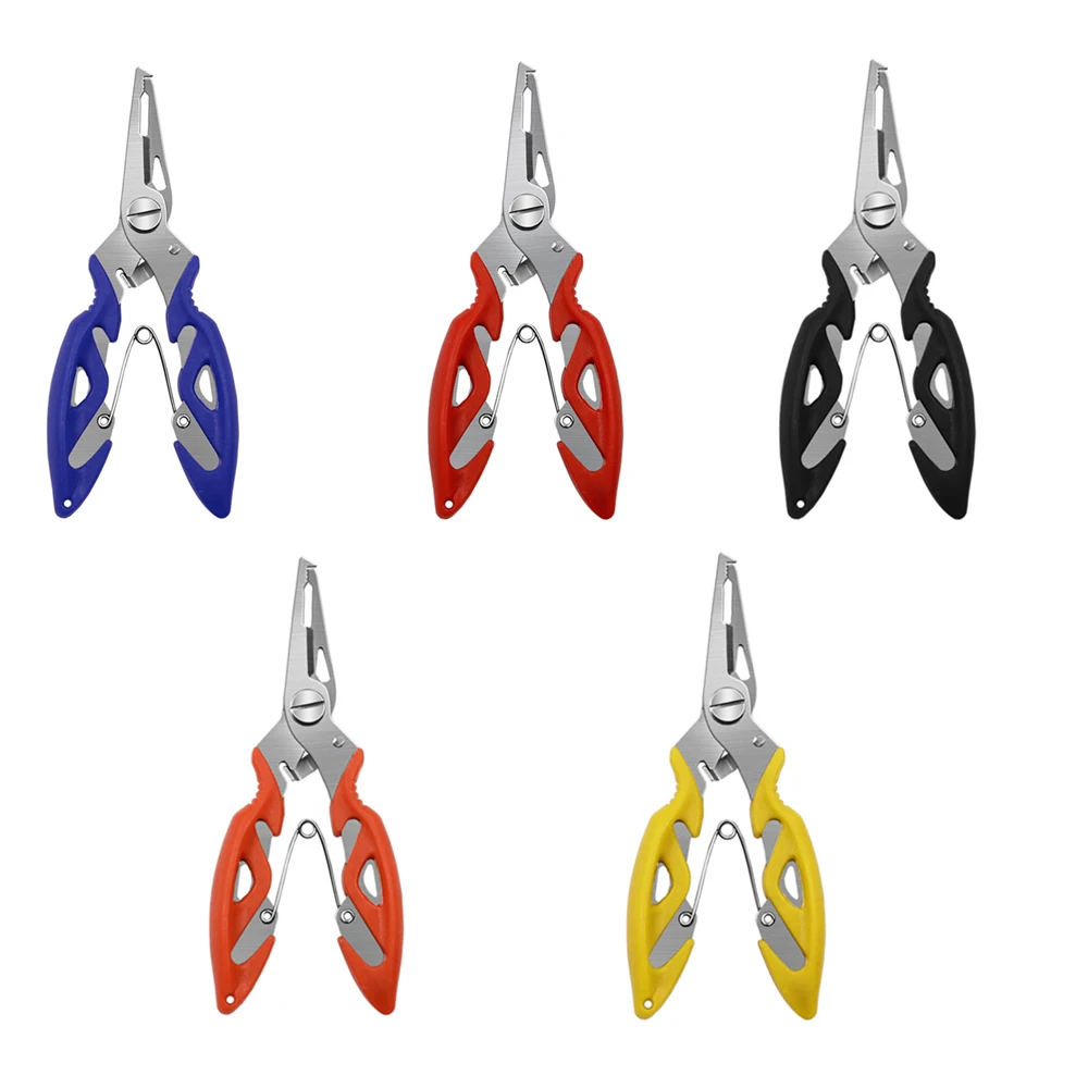 Fishing Plier Scissor Stainless Steel Braid Line Lure Cutter Hook Remover Fish Gripper Tool w Bag Fishing Tools Multifunctional