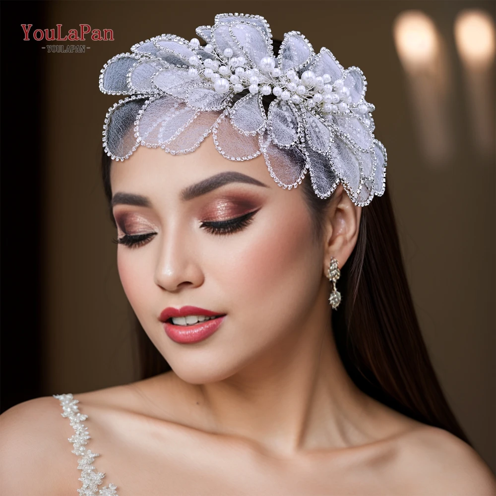 

TOPQUEEN Bridal Headband Bride Hair Accessories Wedding Hair Decorations Women Headdress Faux Pearl Headwear For Party HP681