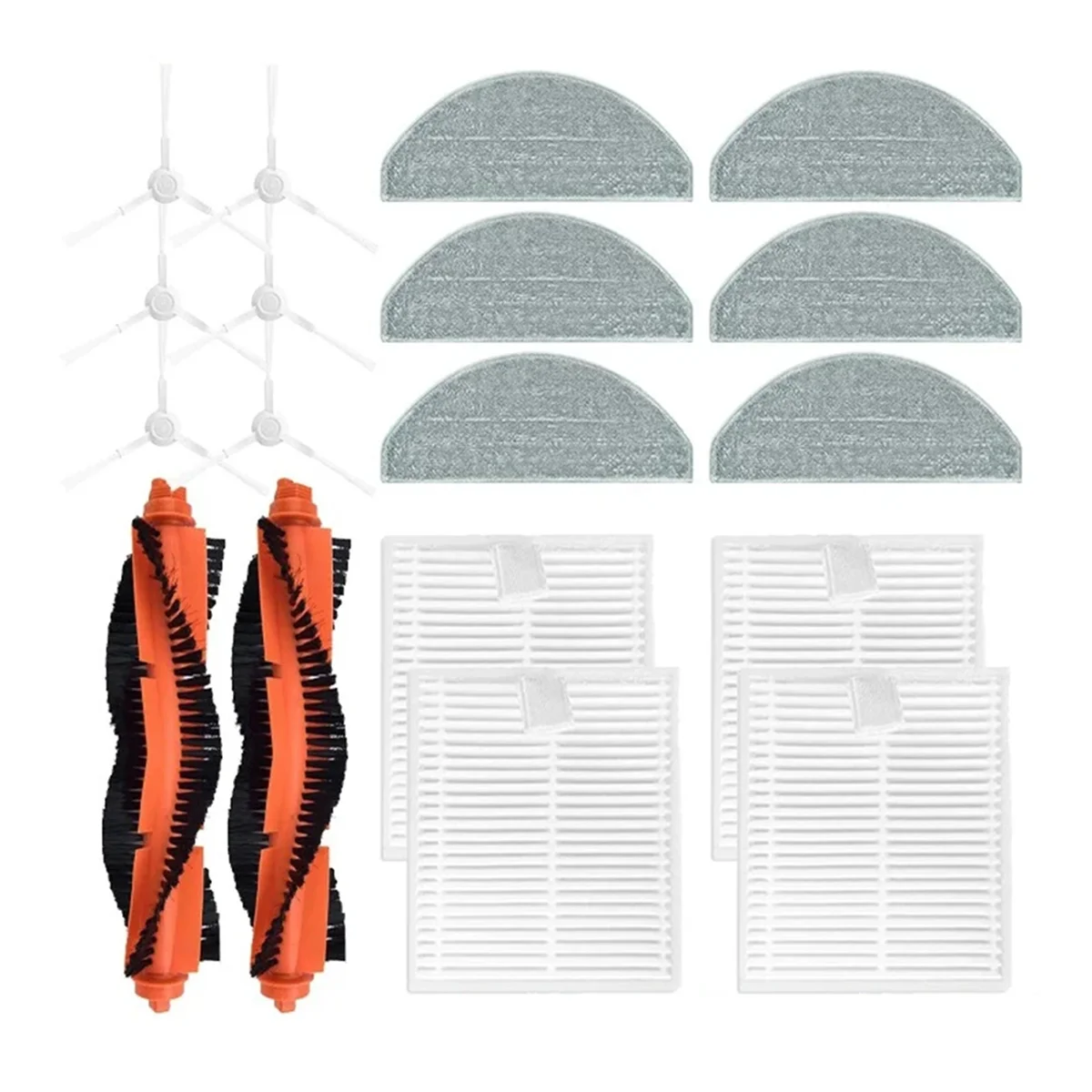 A58E-para xiaomi mijia 3c plus c103 vassoura limpador peças de reposição rolo escova lateral filtro hepa mop pano trapos acessórios