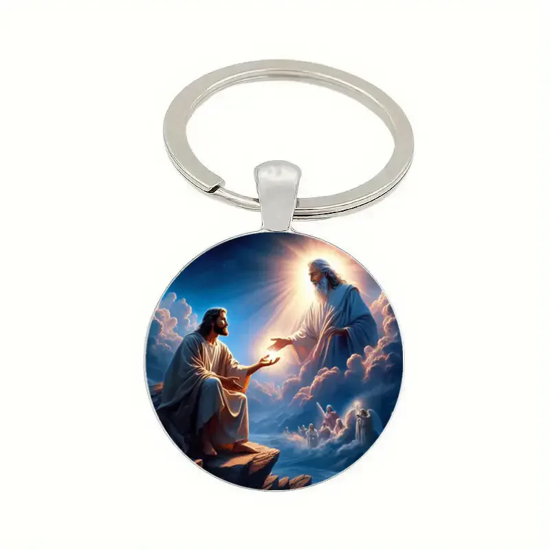 Cross Border Popular Keychain with Noble and Elegant Colored Dolphin Pattern Glass Pendant Keychain Manufacturer Direct Sales
