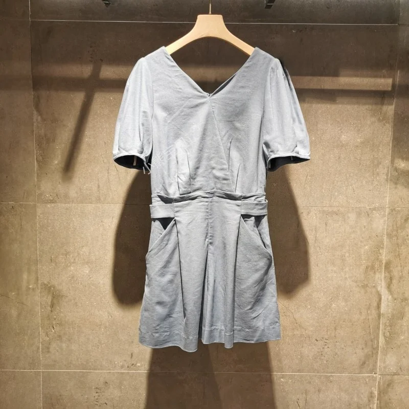 

Летний женский цельный костюм V-ne Faion Casual ort Sve MVOP322S898 Прямые ор-брюки со средней талией