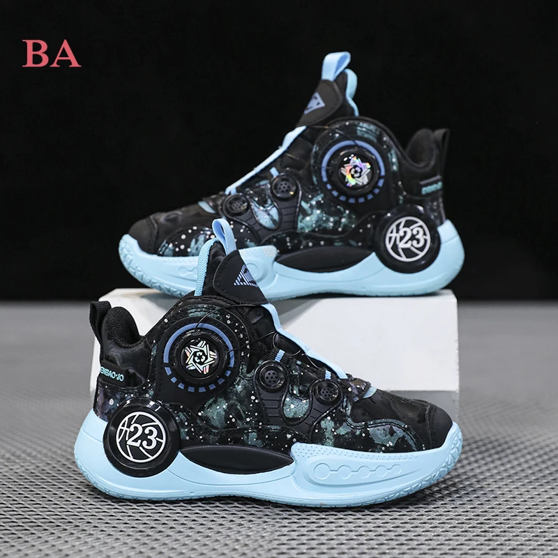 Kid Sneakers Children Basketball Shoes Soft Comfort Light Shoe Girls Boy Breathable High-elastic Fashionable Children Sport Shoe