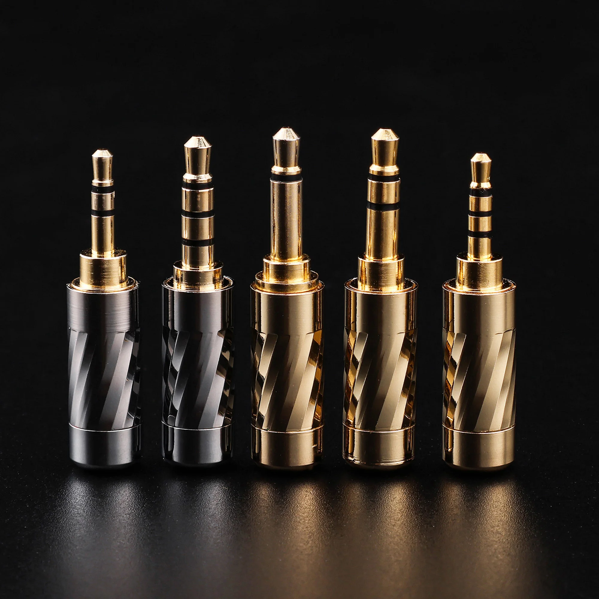 สเตอริโอ3.5มม.3.5 Balance 2.5สเตอริโอมม.2.5ระดับ4 Balance โลหะทอง Shell Bright สีเชลล์3.5โมโนโฟนิก