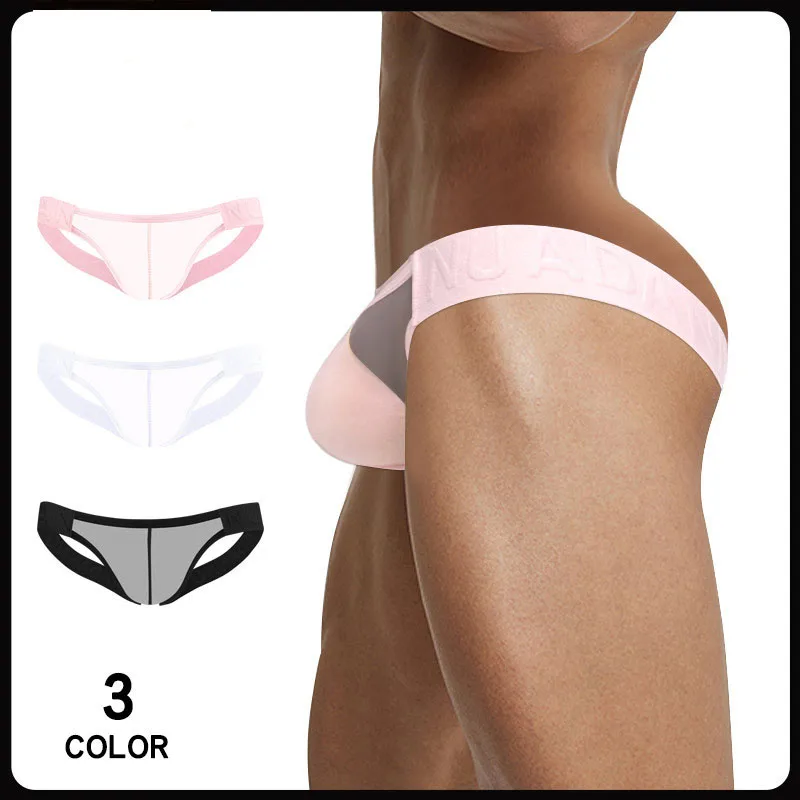 

Men's T-String Couple's Double Thong Underwear Hip-Exposing Gay Love Free of Charge and Insertable T-Pants