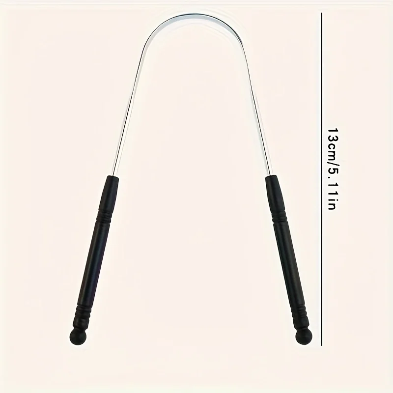 1/2PACK 재사용 가능한 스테인레스 스틸 혀 스크레이퍼 (편안한 그립 핸들 포함) 구강 관리 도구, 혀 클리너 혀 스크레이퍼