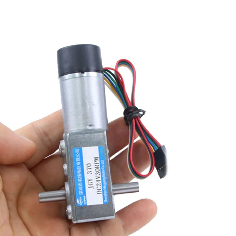 6V 3W 12V 4W DC Reductiemotor 24V 6W Met Encoder Dubbele As kleine Wormwielmotor Verstelbare Snelheid CW CCW JGY370B
