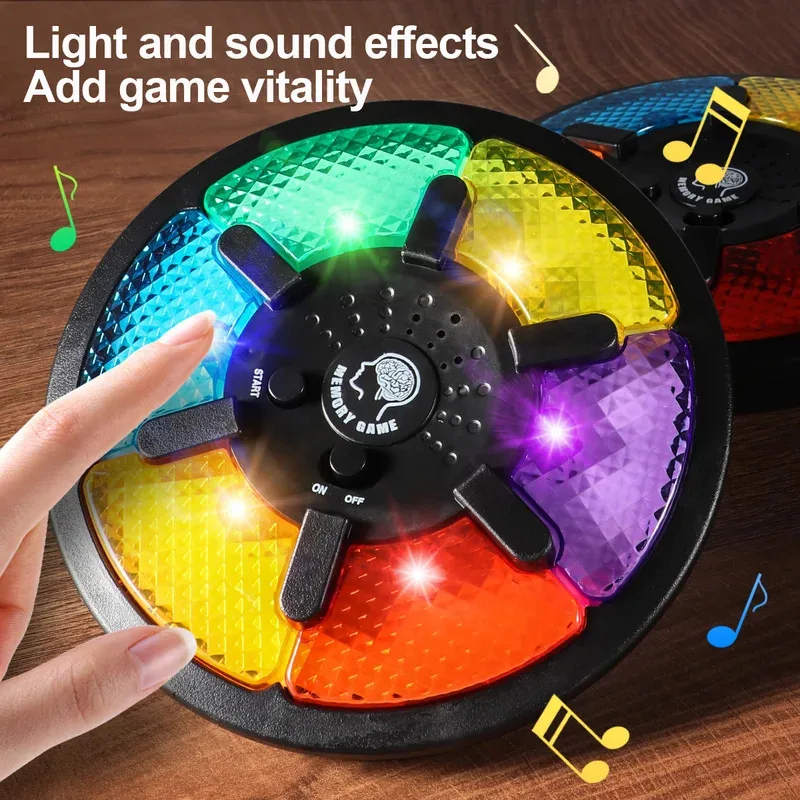 Macchina da gioco per l'addestramento alla memoria elettronica portatile da 1 PC Macchina da gioco per l'addestramento alla memoria con giocattoli interattivi luminosi e sonori