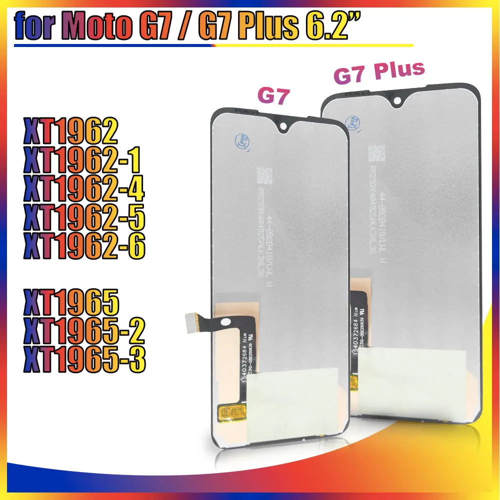 New Tested LCD for Motorola Moto G7 LCD Display Touch Screen Digitizer Assembly Replacement for Moto G7 Plus XT1965 LCD Display