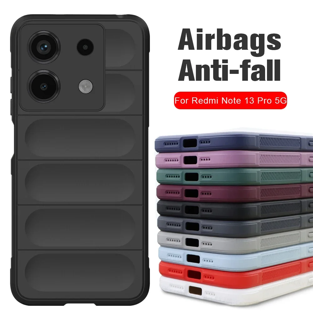 For Xiaomi Redmi Note 13 Pro Plus Case Anti-fall Shockproof Bumper holder Back Cover Redmy Note13Pro Note13 Lens Protector Funda