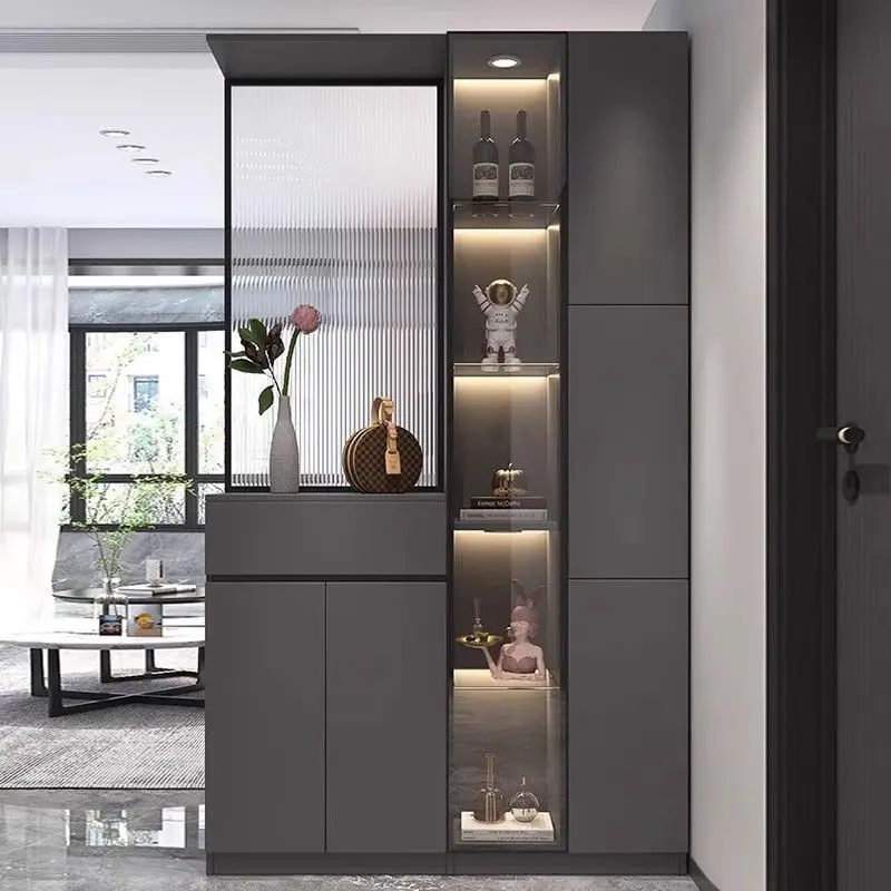 Modern Shoe Cabinet Rack Proof Space Saving Glass Wine Cabinet Shoe Organizer Storage Entrance Wall Sapateira Home Furnitures