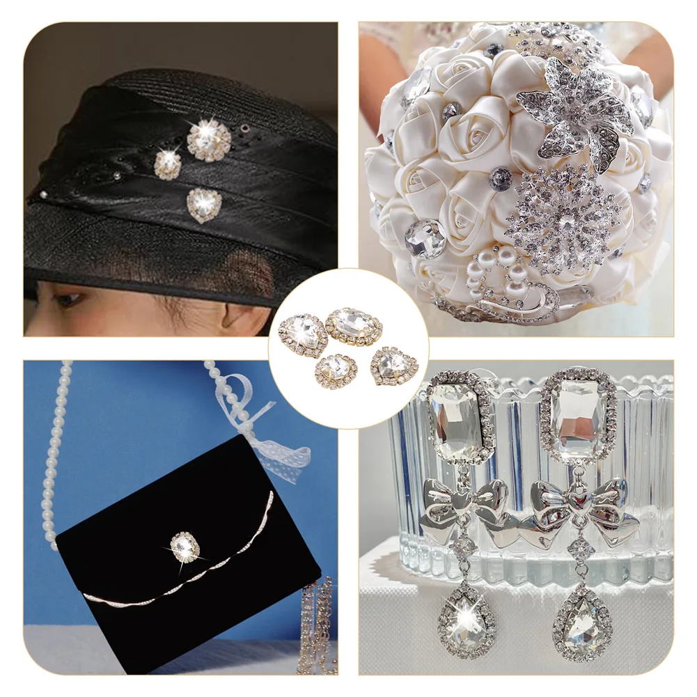 Sew on Rhinestone Crystal Glass Rhinestone With Holes Multi-Strand Links Sewing Stone For Jewelry Making Garment Accessories