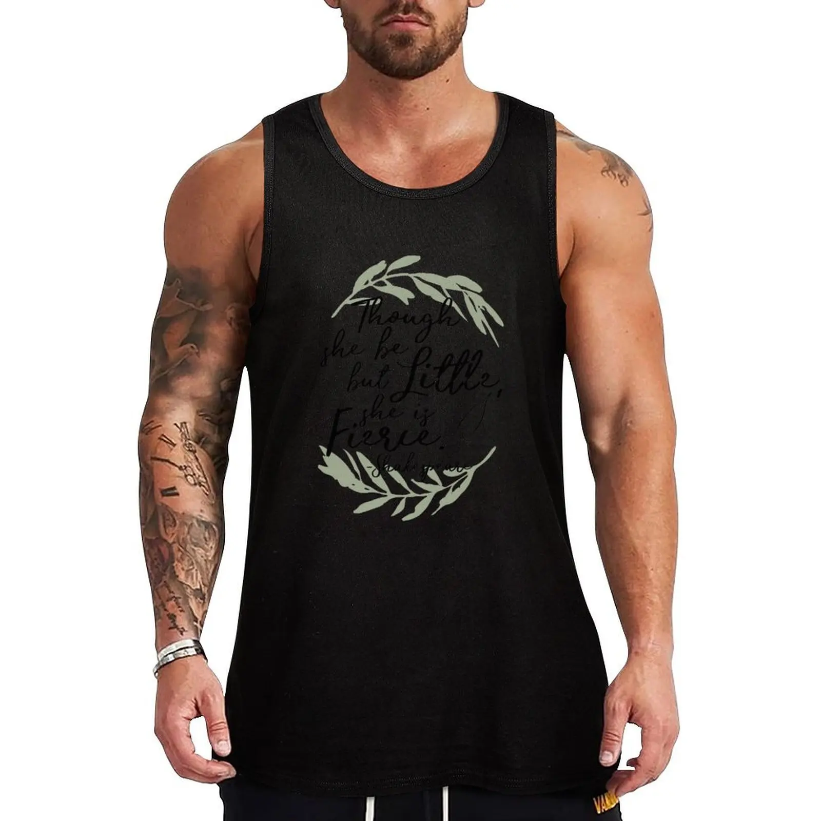 

Though She be but Little, She is Fierce - Shakespeare Tank Top t-shirts for men summer clothes men 2025 best selling products