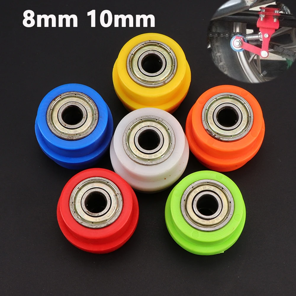 8mm 10mm Drive Chain Roller Tensioner Bicycle Pulley Slider Rail ATV Motorcycle Accessories Enduro Motocross ATV CRF CR XR YZ WR