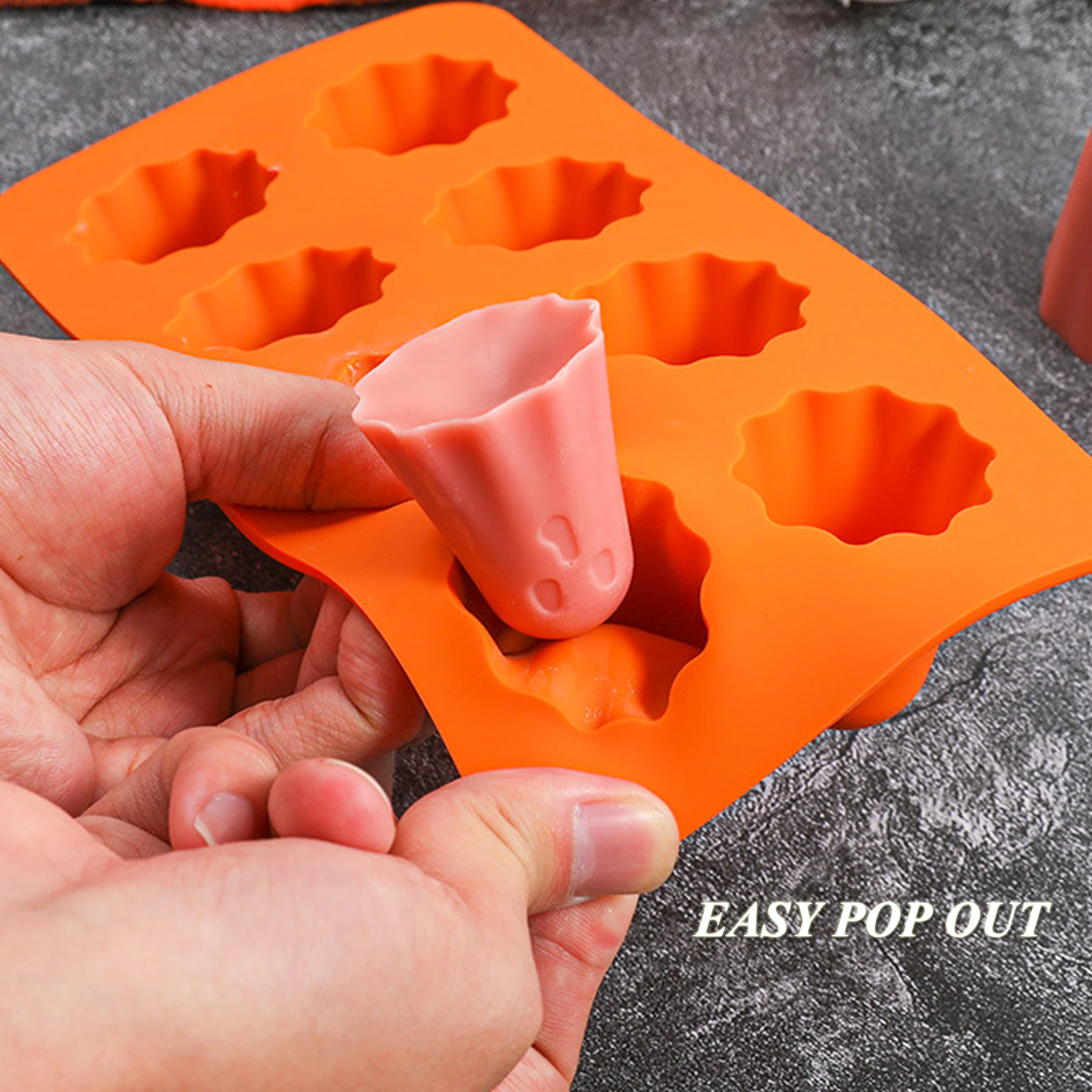 1 Pack Silicone Halloween Candy Mold Ghost Thick Baking Mold Non-Stick for Making Chocolate Jelly Pudding Cake Candy Mousse view 5