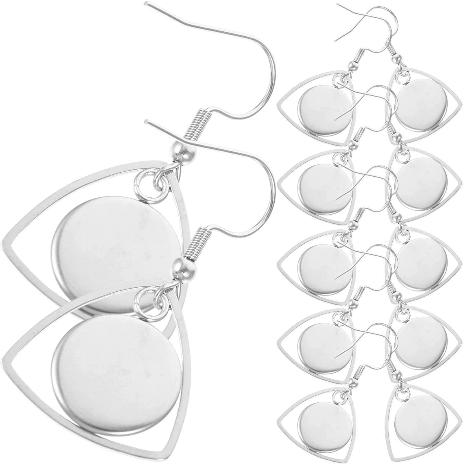 

20 Pcs Stainless Steel Ear Hook Bezels for Jewelry Making Wire Findings Earring Blank Accessories Jewellery Earrings Pendant