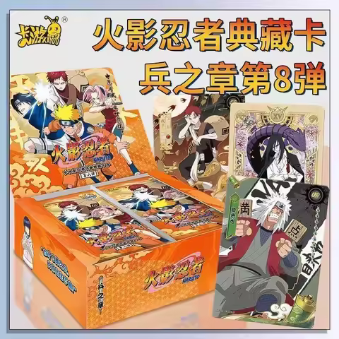 Original Anime Naruto Cards Tier 2 Wave 8 Booster Box Rare Sasuke CR SP UR Ninja World Collection Cards Children Toys Gifts
