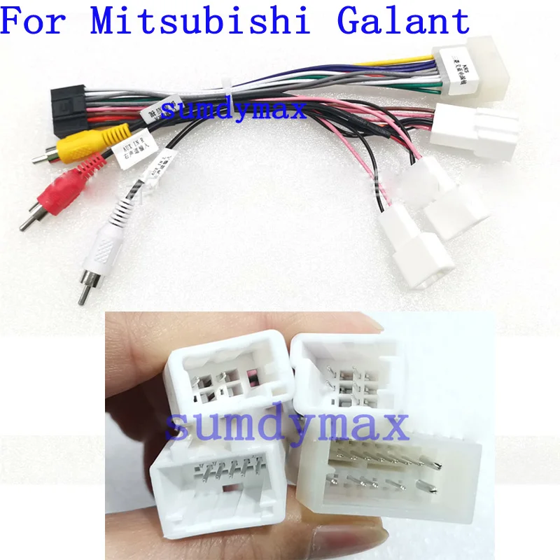 

Car 16pin Wiring Harness Adapter For Mitsubishi galant Aftermarket Stereo Installation Wire Adapter