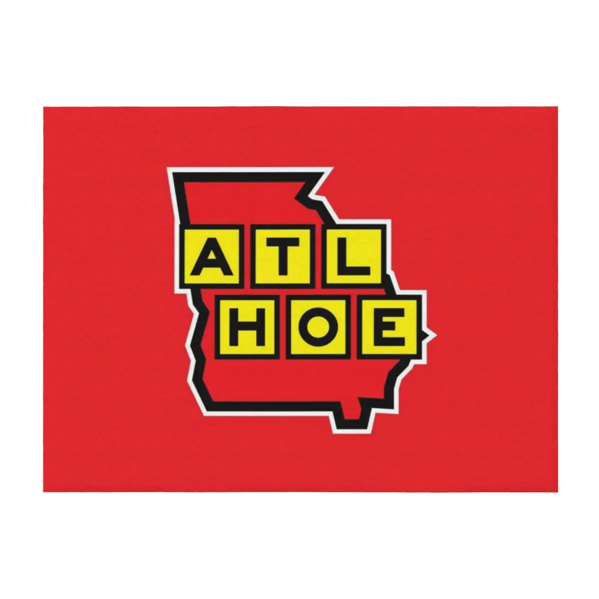 

ATL HOE - Red & Yellow Throw Blanket Extra Large Throw Baby Quilt Loose Blankets