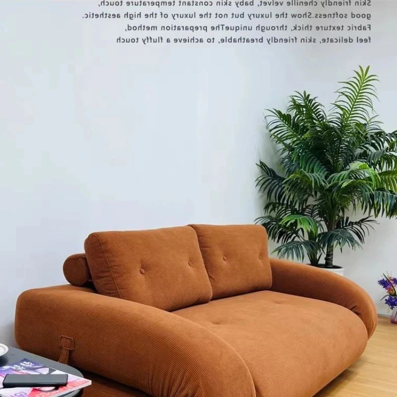 Brown Aesthetic Living Room Sofas Luxury Oversized Loveseat Office Compression Sofa Bed Modern Divani Sottovuoto Furniture Home