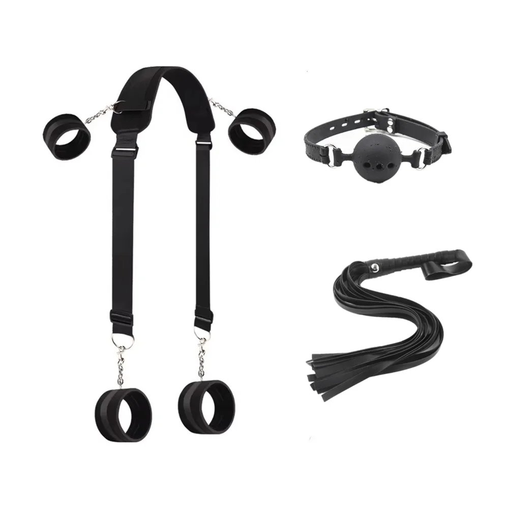 Sex Bondage BDSM Bed Restraints Cuffs Sex Toys for Women Bondaged Restraints Set Double Couple Position Support Sling Sex Play