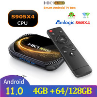 2022 HK1 RBOX X4S TV BOX Android 11 Amlogic S905X4 Dual  4K Voice Assistant  Media Player