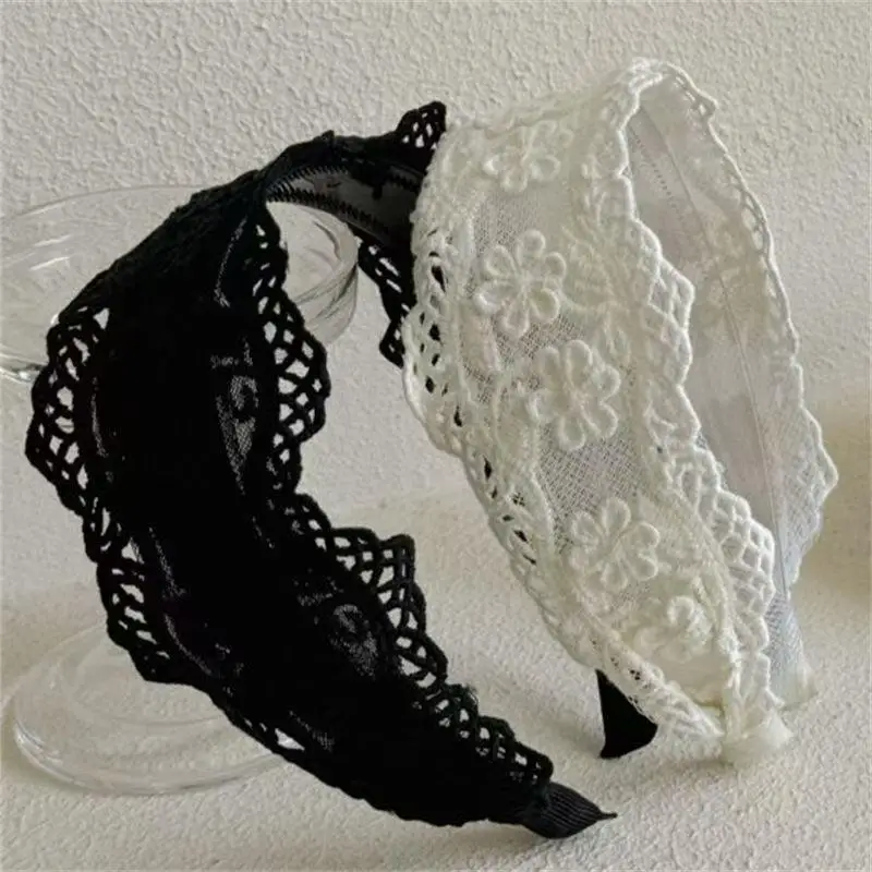 Neue Niedliche Elegante Weiße Spitzen-Haarbänder Stirnband für Frauen und Kinder Scrunchies Haarreif Haarschmuck Kopfschmuck Ornament – Detail 9