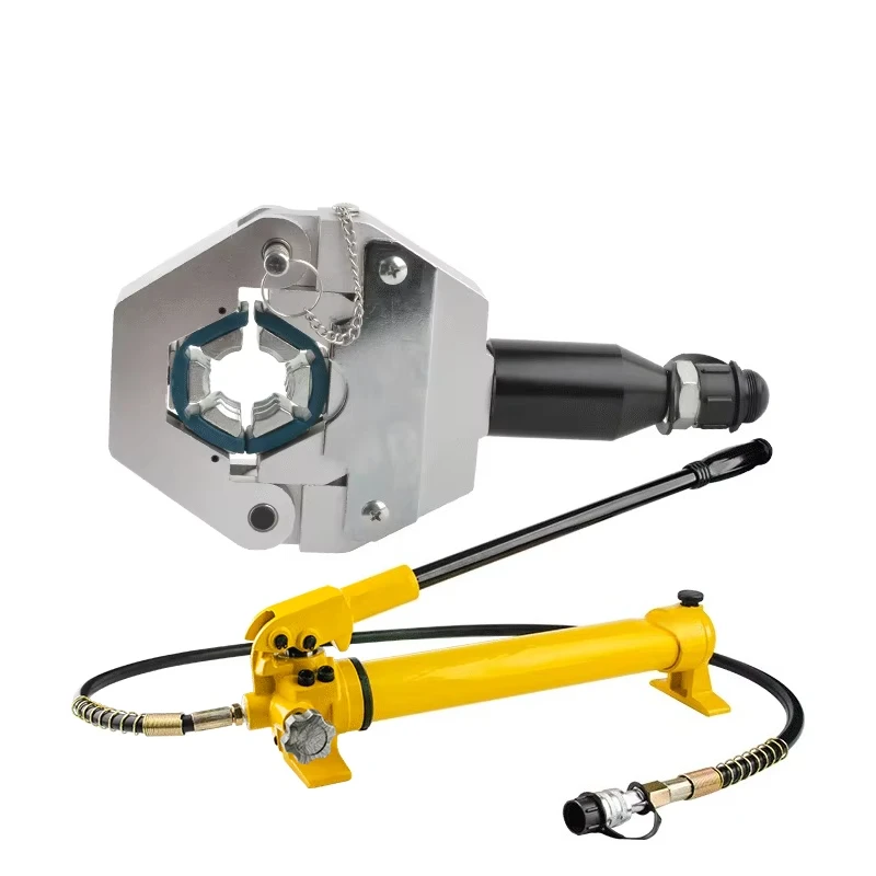 FS-7842A Auto Air Conditioning Pressure Pliers Hydraulic Steel Pipe Crimping Tool Manual/Auto Split Type A/C Hose Crimping