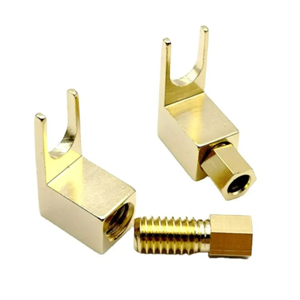 Y Type Speaker Cable Connector Adapter Plugs Banana Plug Connector Plug Banana to Spade Adapte Spade Plug U Spade Connector