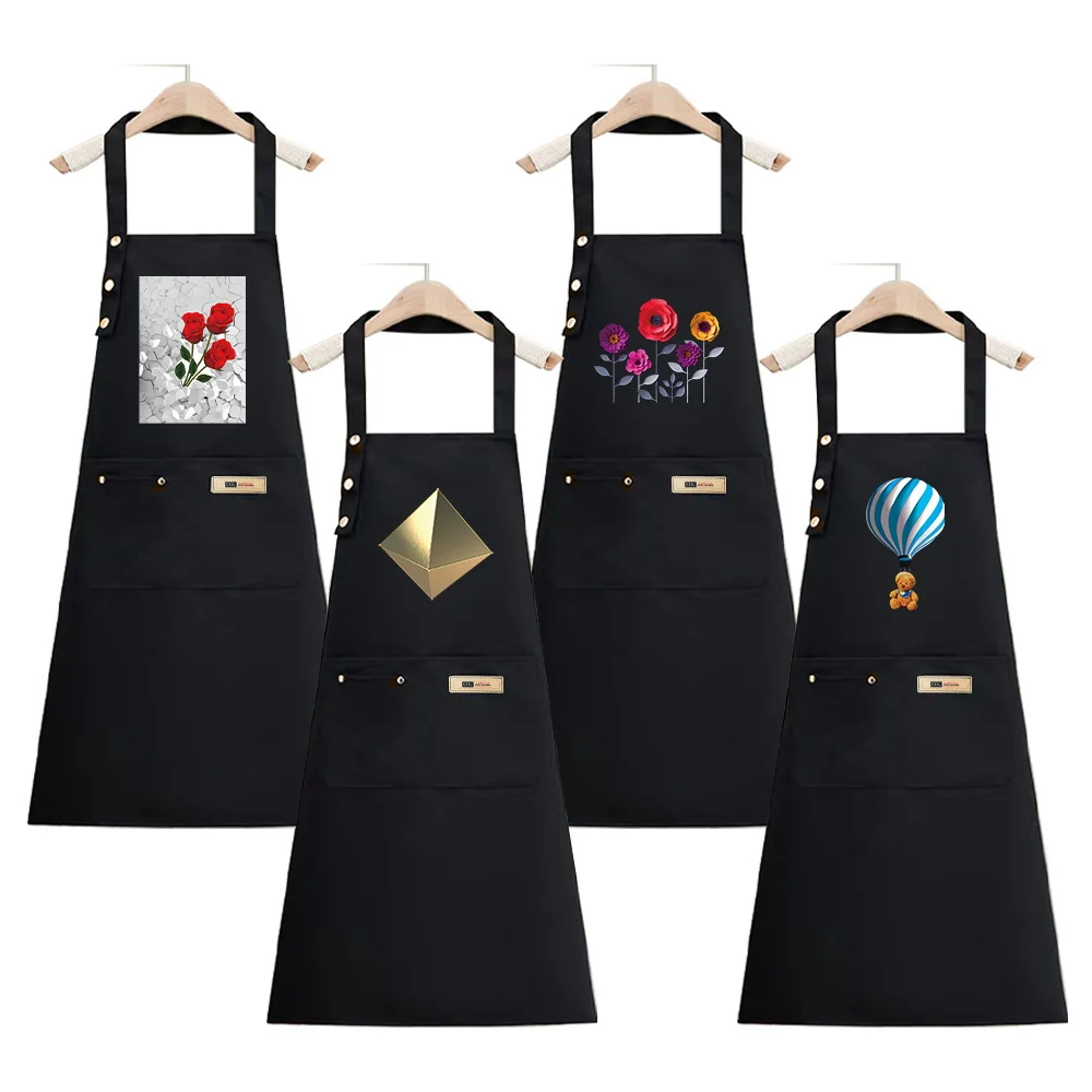 

Apron Cook Clothes Kitchen Essential Adjustable Straps Multiple Pockets Waterproof Stain-Resistant Baking Accessory 3D series